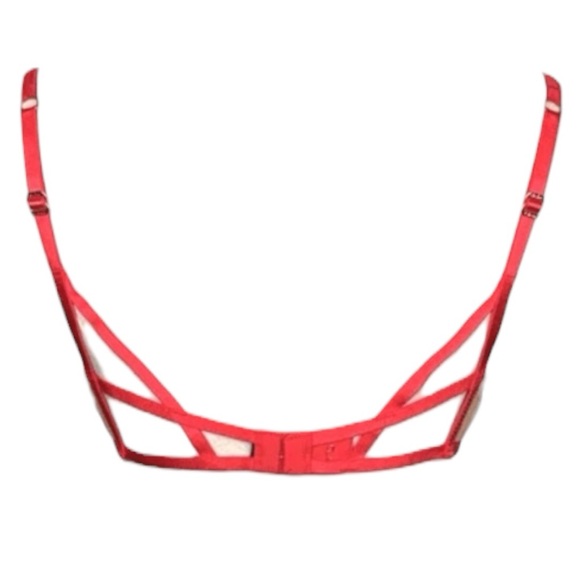 For Love & Lemons x Victoria’s Secret Romantic Roses Underwire Bra Red XS NWOT 🌹 - Picture 2 of 2